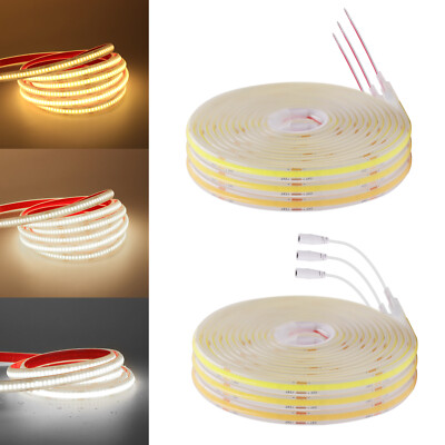 COB LED Stripe Leiste Streifen 12V 24V Band Wasserdicht IP68 Lichterkette 1-20M