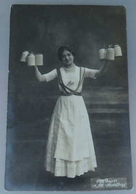 Autogrammkarte deutsche Theater Schauspielerin Olla Bauer 1918 (109626)