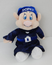 Disney  Disney Store  Dopey in Blue Robe  Cap Bean Bag Plush