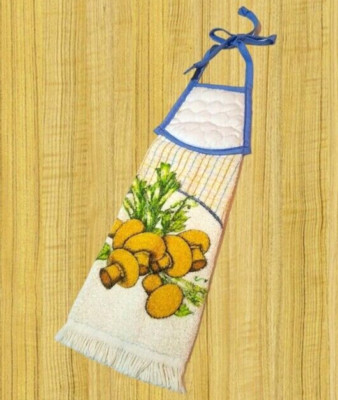 Vintage Mushroom Towel, 1970s Decor, 70s Kitchen, Hippie Aesthetic, Mid Century