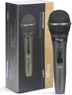 Stagg SDMP15 - Dynamic Cardiod Microphone For Live Performance, On/Off Switch