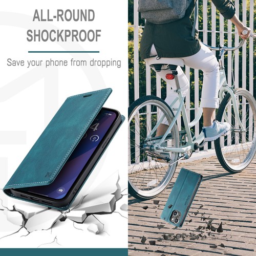 Flip Case For iPhone 16e 15 14 13 12 11 SE XR Leather Magnetic Card Wallet Cover - Picture 10 of 25