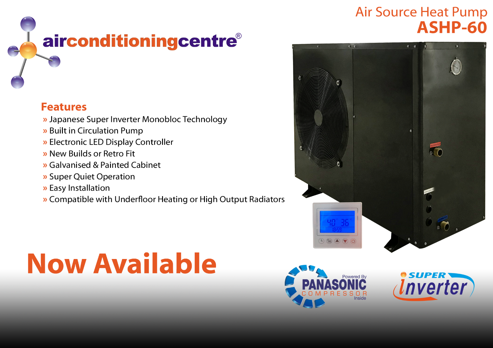 Panasonic Inverter Compressor 6KW Air Source Heat Pump AHP60 ASHP 3 yrs ...