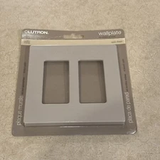 LUTRON 2 Gang Screwless Wallplate Satin Finish Taupe Color SC-2-TP New