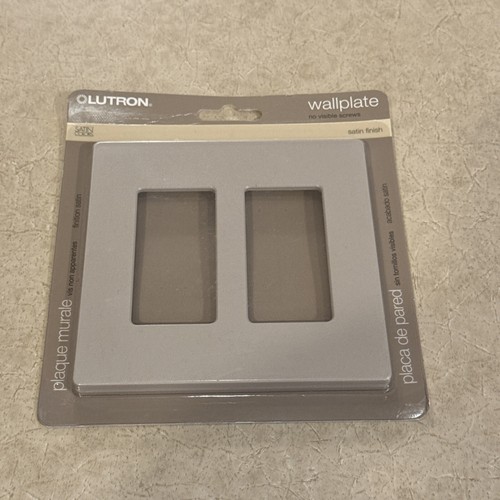 LUTRON 2 Gang schraubenlose Wandplatte Satiniert Taupe Farbe SC-2-TP Neu - Bild 1 von 3