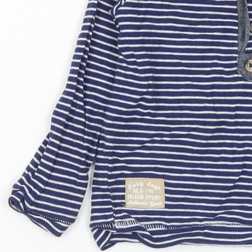 Primark Boys Blue Striped Cotton Blend Polo Size 12-18 Months - Picture 12 of 12
