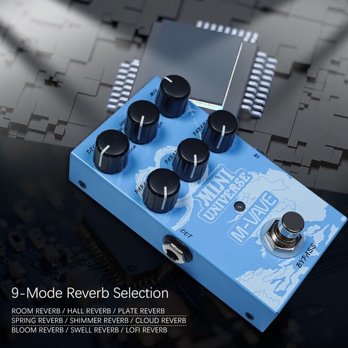 M-VAVE Mini Universe Digital Reverb Pedal Guitar Effect Pedal 9 Reverb Mode C8E7 - Picture 8 of 12