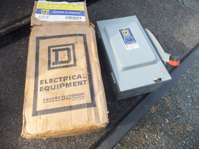 Open Box Square D Heavy Duty Safety Switch HU-361 Series E1  E30A 600V Non-Fused