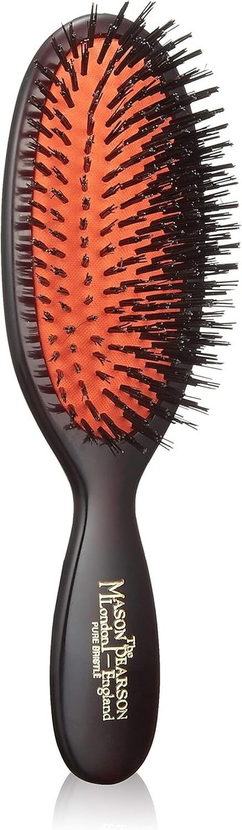 NEW MASON PEARSON Pocket Bristle Dark Ruby Hair Brush Body