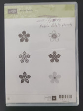 Stampin' Up Petite Petal 6 Rubber Cling Stamp Set Small Flower Scrapbook 133155