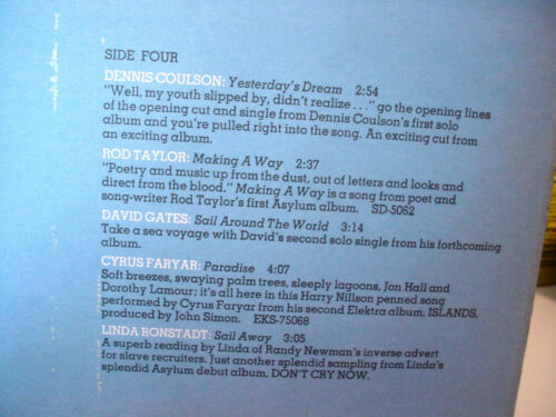 QUEEN THE DOORS RONSTADT ELEKTRA ASYLUM SEPTEMBER RELEASES WHITE LABEL PROMO - Picture 8 of 8