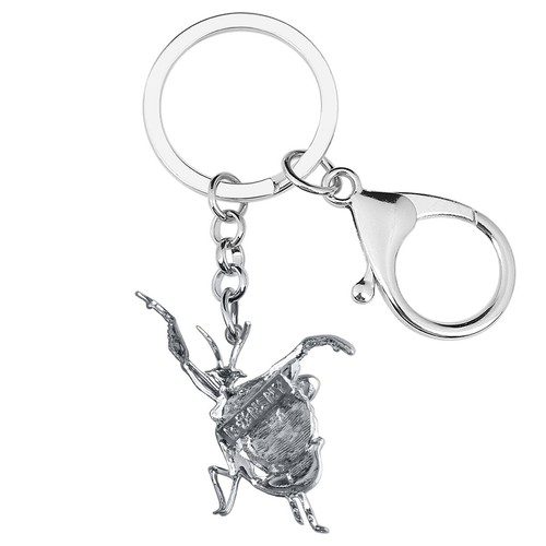 Enamel Alloy Floral Praying Mantis Keychains Key Ring Insects Jewelry Bag Charms - Picture 4 of 11