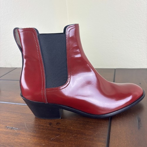 Rag & Bone New York Bordeaux Leather Dixon Boot - SK Women's Size 9 EU 39 NEW - Picture 13 of 21