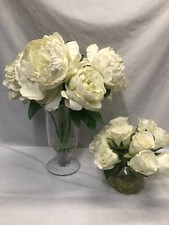 Large Silk  Synthetic Flowers with Vase Roses  Dalilah's Decor