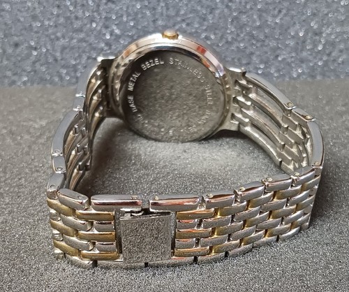 Manhattan By Croton Men's Quartz Watch Genuine Diamond Dual Tone - Picture 4 of 6