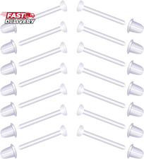 LUTER 200Pairs Plastic Earrings, Clear Earrings Invisible Plastic Earrings Plast