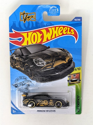 Hot Wheels 2020 HW Exotics Porsche 911 GT3 RS Black Tanner Fox - NEW
