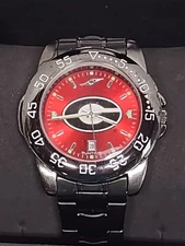 Sun Time Men's UGA GEORGIA BULLDOGS Fantom Black Anochrome Sport Watch NEW
