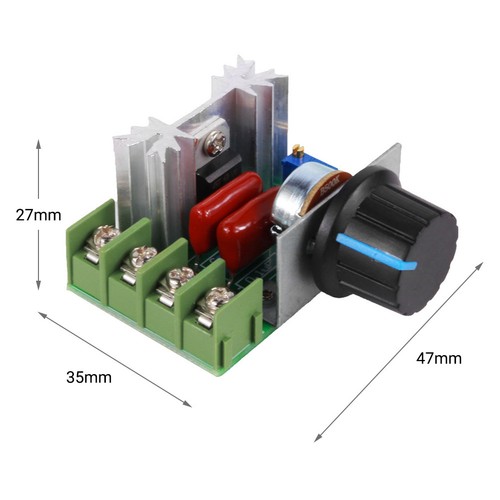 2000W AC Motor Speed Controller 50-220V 25A Motor Speed Controller Regulator - Picture 4 of 6
