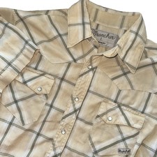 Vintage Wrangler Wrancher Men s Pearl Snap Button Up Short Sleeve Medium Western