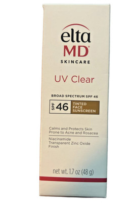 Elta MD UV klar Breitband LSF 46 getönt 1,7 Oz. Neu im Karton Ablaufdatum 11/2027