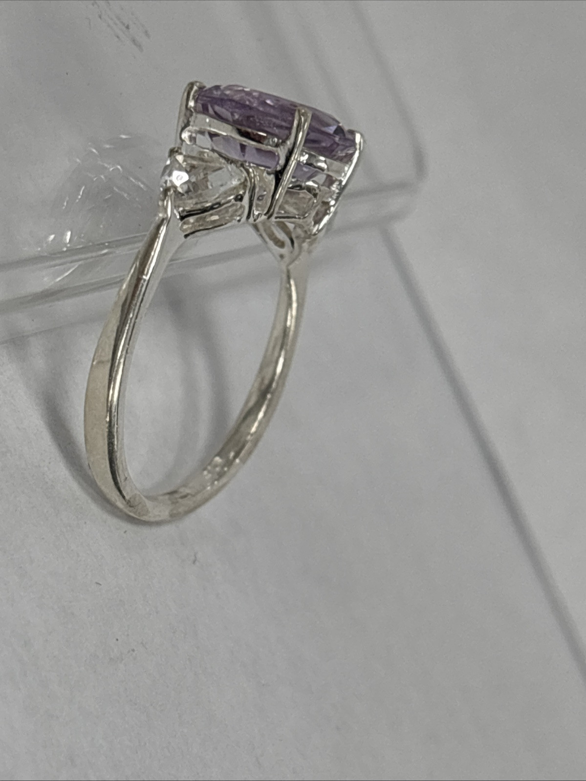 Pink Stylish Sterling Silver Ring Solid 925 Size 8 - image 8