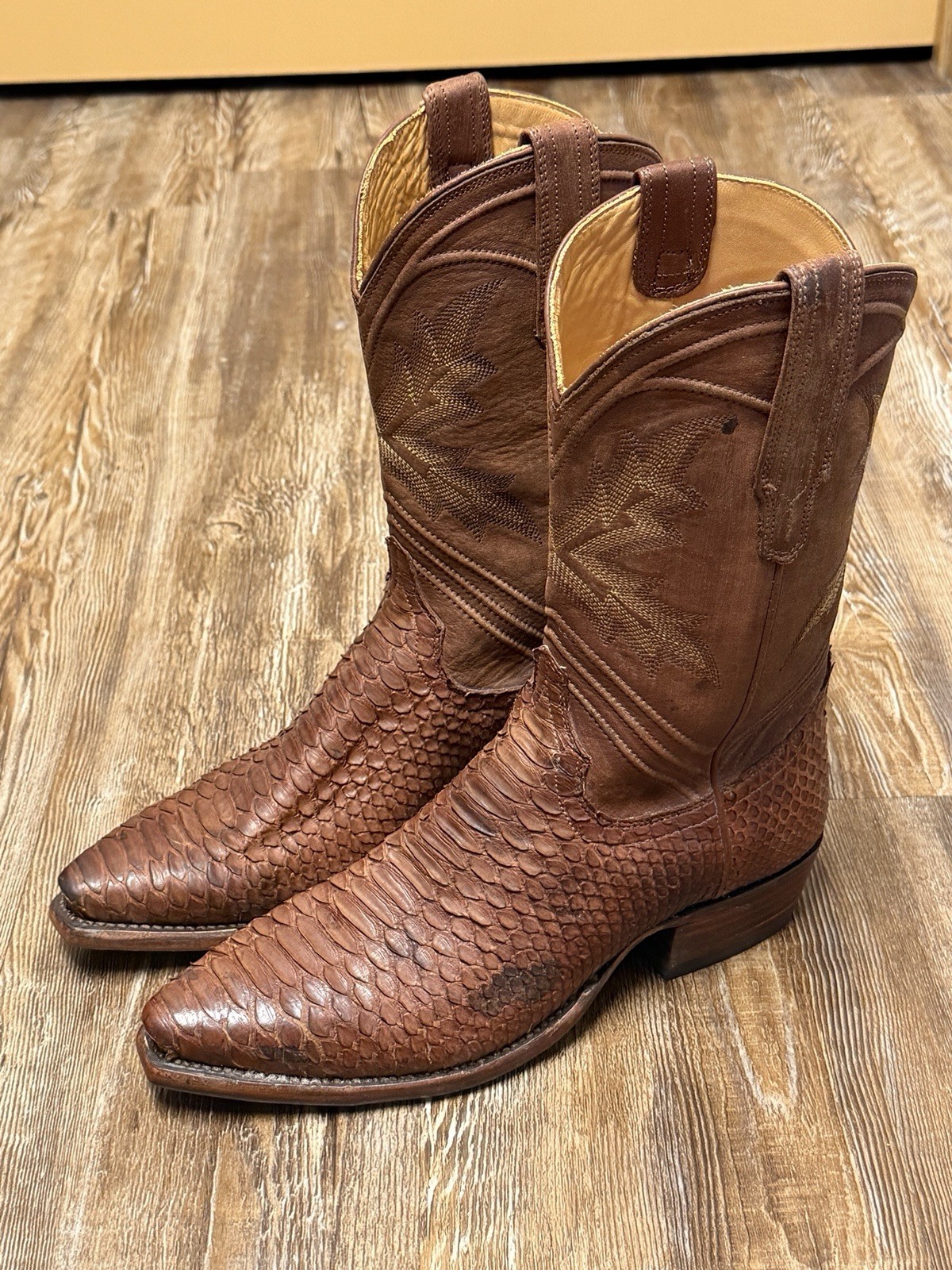 Tecovas The Barrett Brick Python Size 8D Limited … - image 4