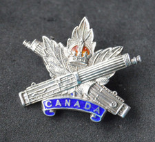 WW1 Canadian Machine Gun Corps silver enamel sweetheart brooch lapel badge