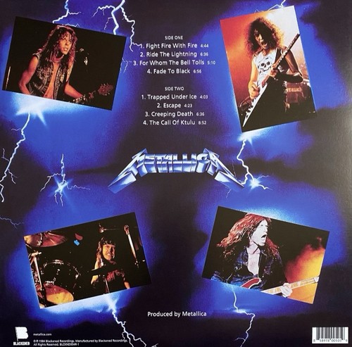 Vinilo James Hetfield Lars Ulrich autografiado firmado Metallica Ride The Lightning - Imagen 2 de 2