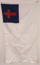 Vintage Christian Flag Red Cross 3’X5’ 100% Cotton Made By Bulldog 