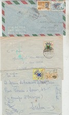 Angola 1955  1968  1972  3 Used Covers  fair/good condition