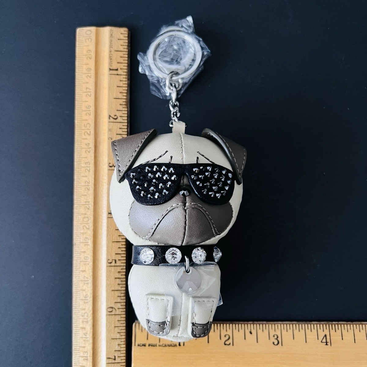 Swarovski Crystal Roxie Pug Dog Bag Charm Keychain Charm 5352888