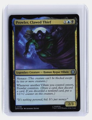 Prowler, Clawed Thief MTG Marvel's Spider-Man #138 Uncommon Foil
