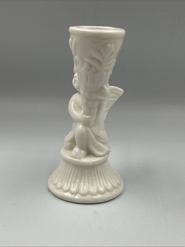 MILK GLASS ANGEL CANDLE HOLDERS SO CUTE! GANZ MADE IN CHINA! - Picture 6 of 14