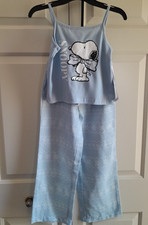 Snoopy Girls Size 6/7 2 Piece Pajama Set Tank Top Lounge Pants NWT