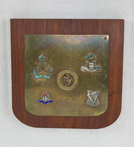 WWI Militär Abzeichen Plakette Royal Irish, Dublin Füsiliers, Kanada, Musiker, 10"