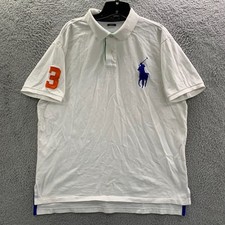 POLO RALPH LAUREN Polo Shirt Mens Size XXL Big Pony White 