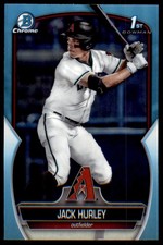 2023 Bowman Draft #BDC-162 Jack Hurley Chrome Sky Blue Refractor