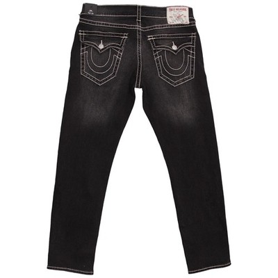 True Religion Grey Smoky Mist Wash Jeans - Sz 33 - Relaxed Fit - Iconic Horsesho