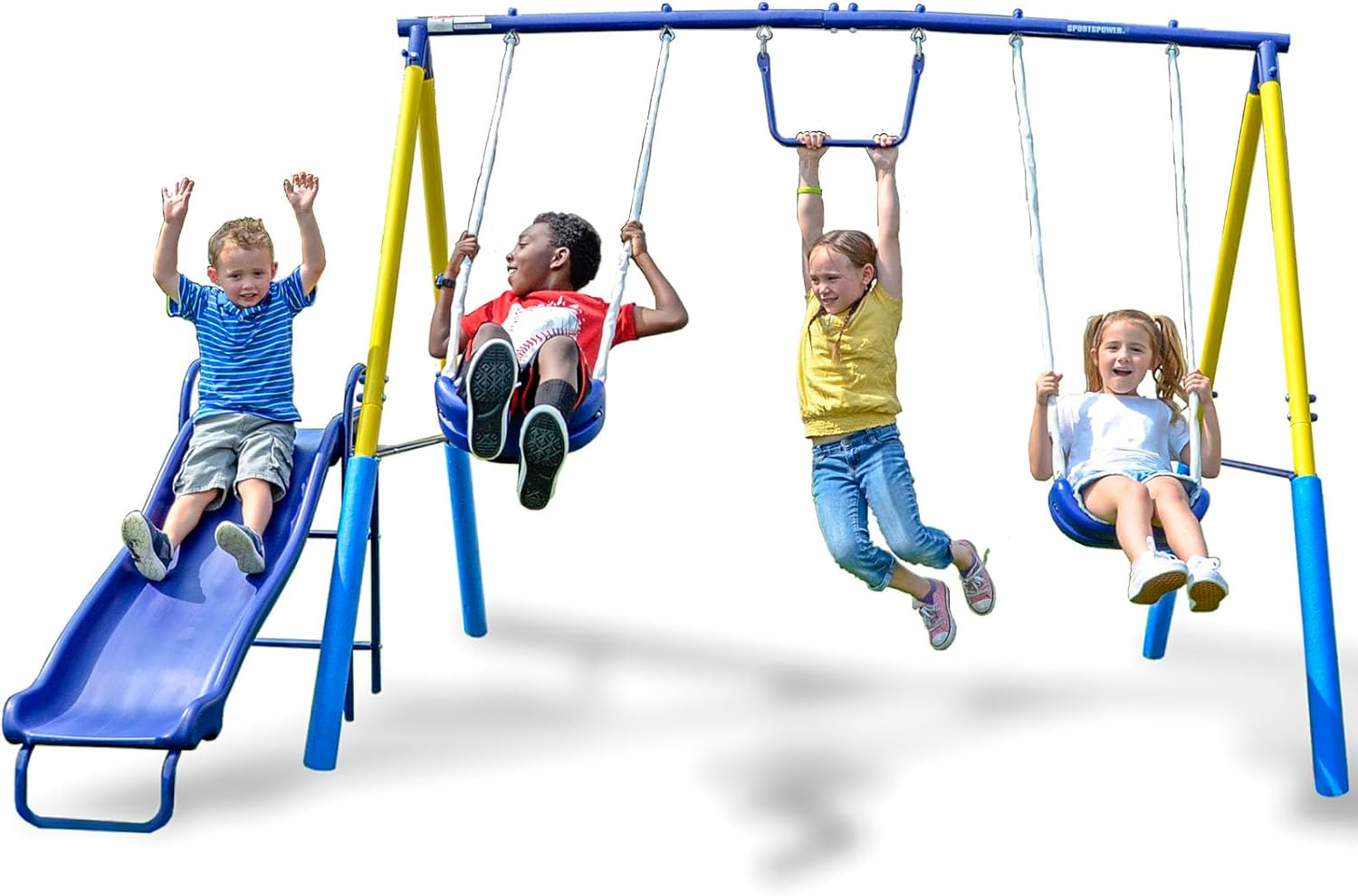 With Slide, 4 Kids Max, Blue, Yellow