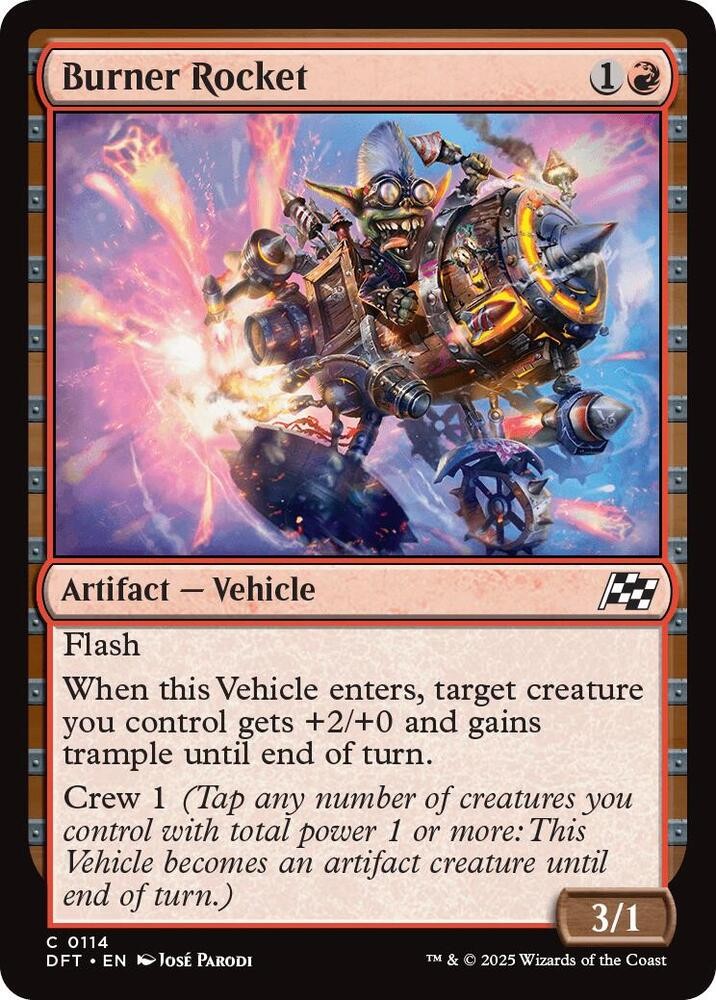 Burner Rocket 114 Common Aetherdrift Magic: The Gathering Foil Near Mint