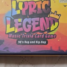 Lyric Legend 90's Rap  Hip-Hop Trivia Card Game, 2-6 Players, Ages 13 Complete
