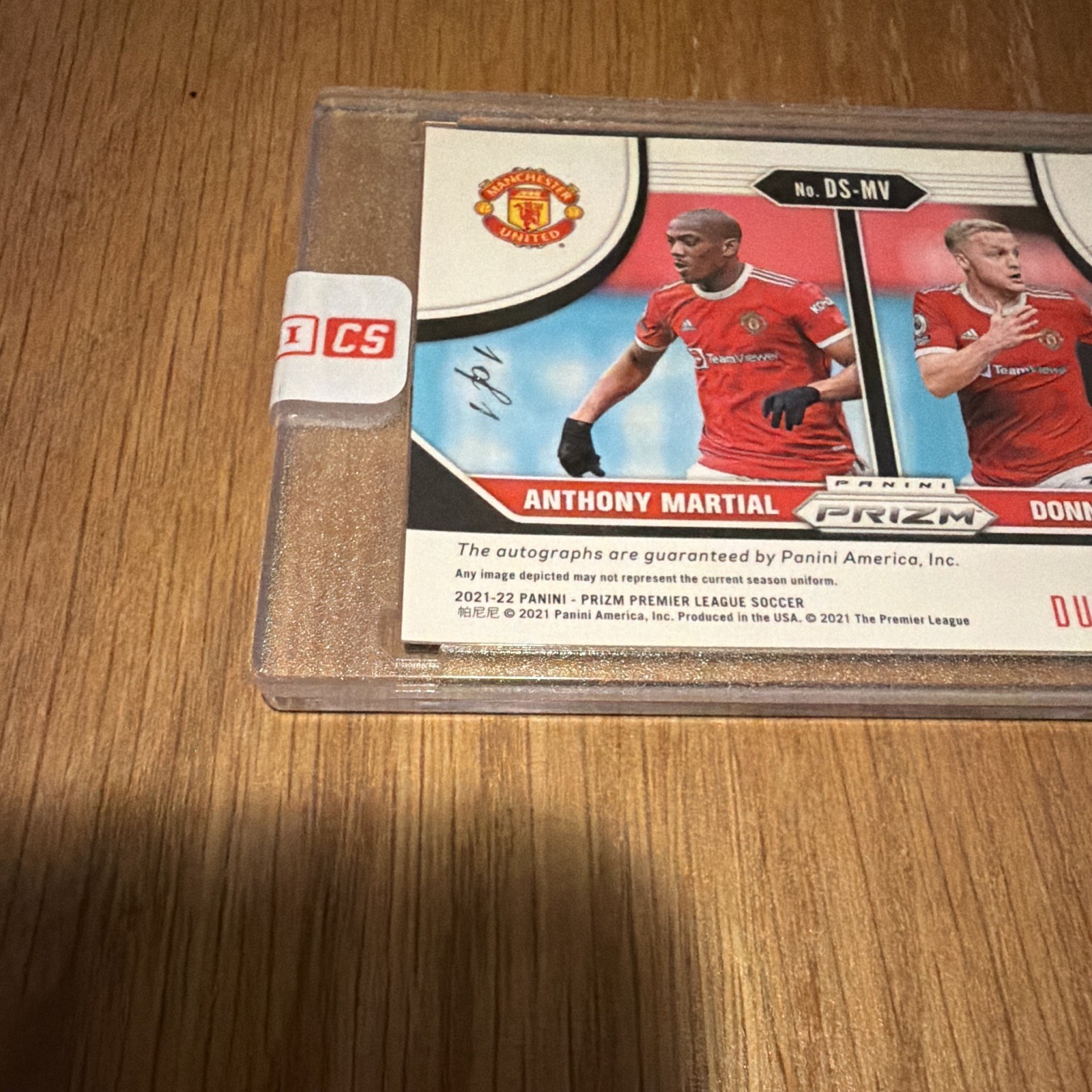 Anthony Martial Van de Beek Dual Auto Black Prizm 1/1 Manchester United 21/22 view 10