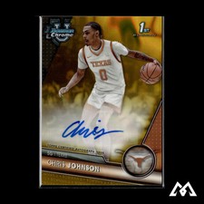 2023-24 Bowman U Chrome #BCPACJ Chris Johnson Prospects Auto Gold Lava Ref #/50