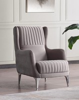 Sessel Luxus Grau Design Couch Sofa Relax Hochwertig Textil Polster Sitzer