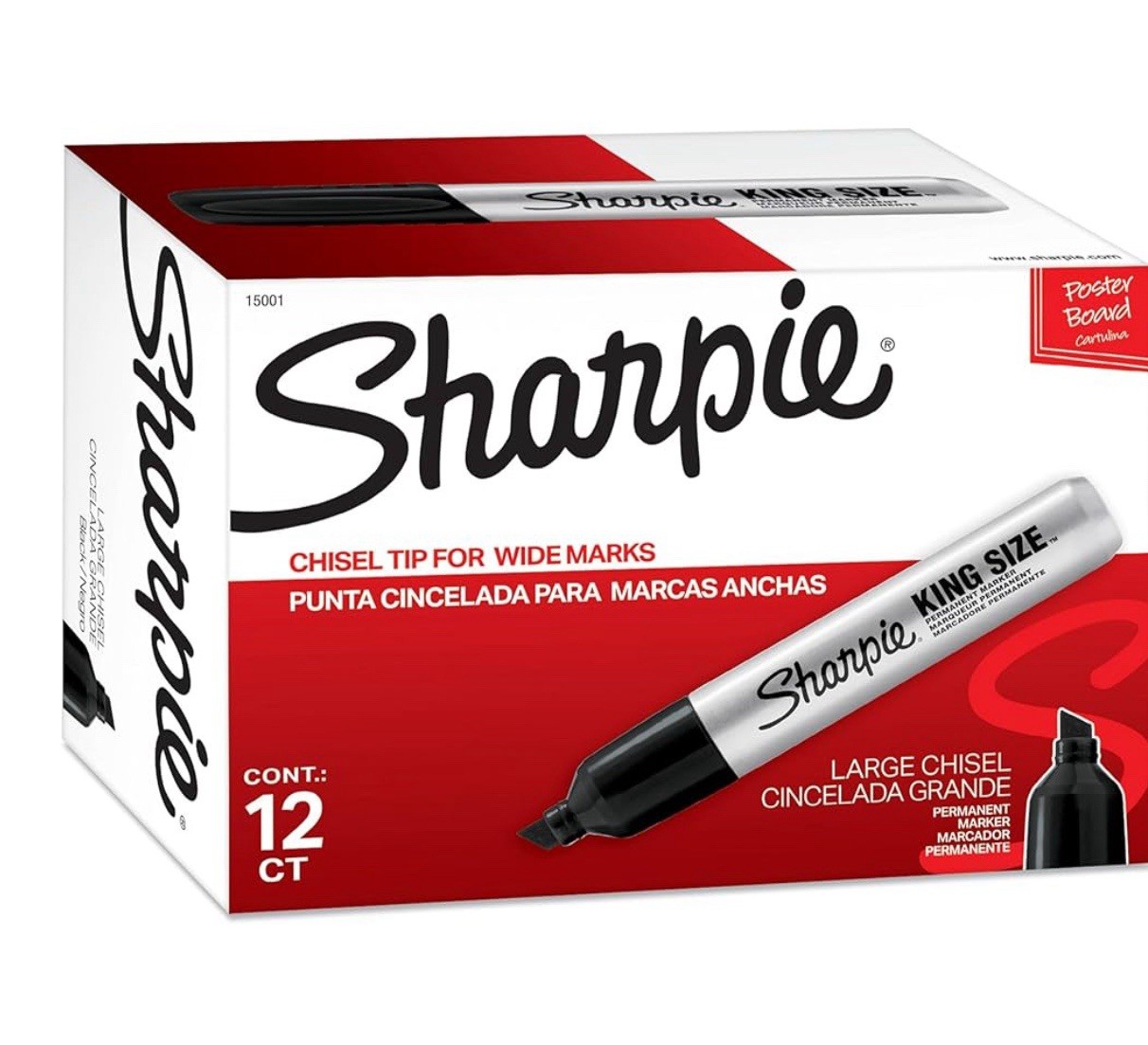 Large Chisel Tip, 12 Count
