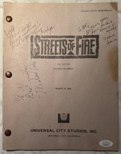 Streets Of Fire Signed Original Script Diane Lane Michael Pare Amy Madigan JSA