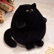 Black Cat Plush Toy 12" Stuffed Animal Toddler Doll Gift for Kids