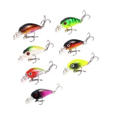 7x Micro Fishing Lures Artificial Baits Crankbaits Set Saltwater Freshwater