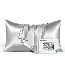 Cooling Pillowcases Standard Size - Silky  Breathable, Silk-Like Soft Satin ...